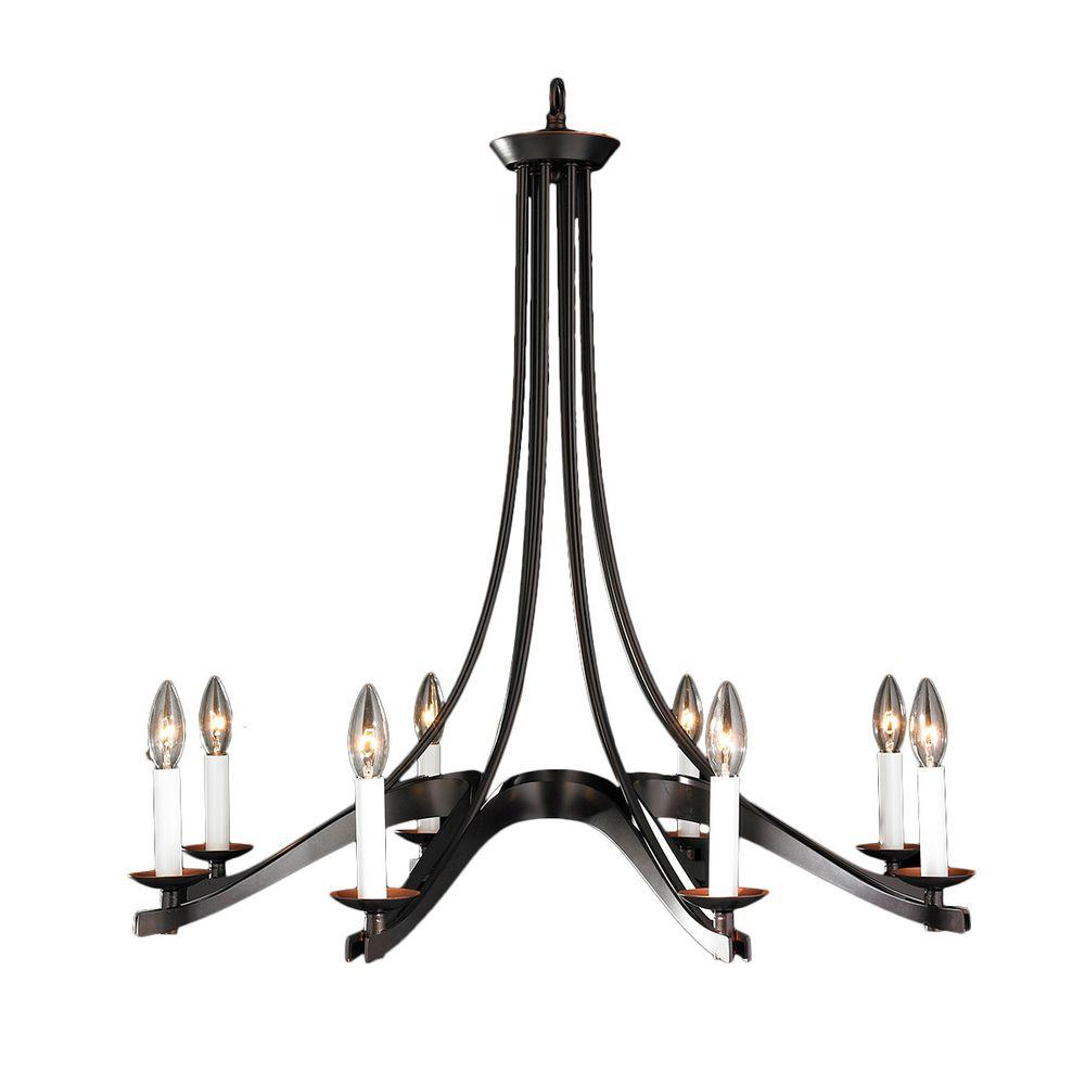 Worldwide Lighting Revere 8Light Dark Bronze 5 Arm Candelabra