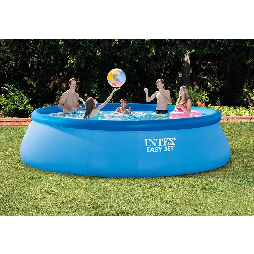 Intex 15 ft. Round 48 inch Deep Easy Set Swimming Pool with 1,000 GPH Filter... by Intex