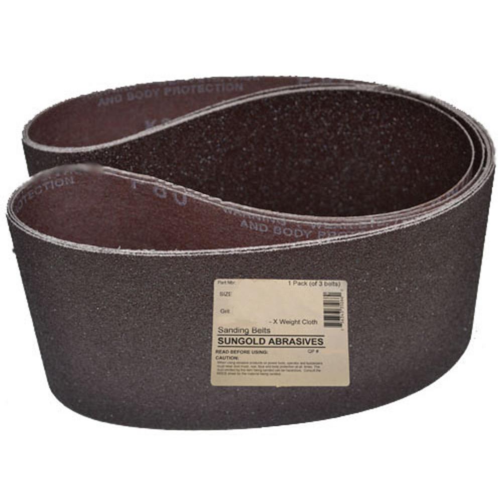 6 Pack 4/" x 21/" 40 Grit Aluminum Oxide Sanding Belt Kit Metal or Wood Coarse