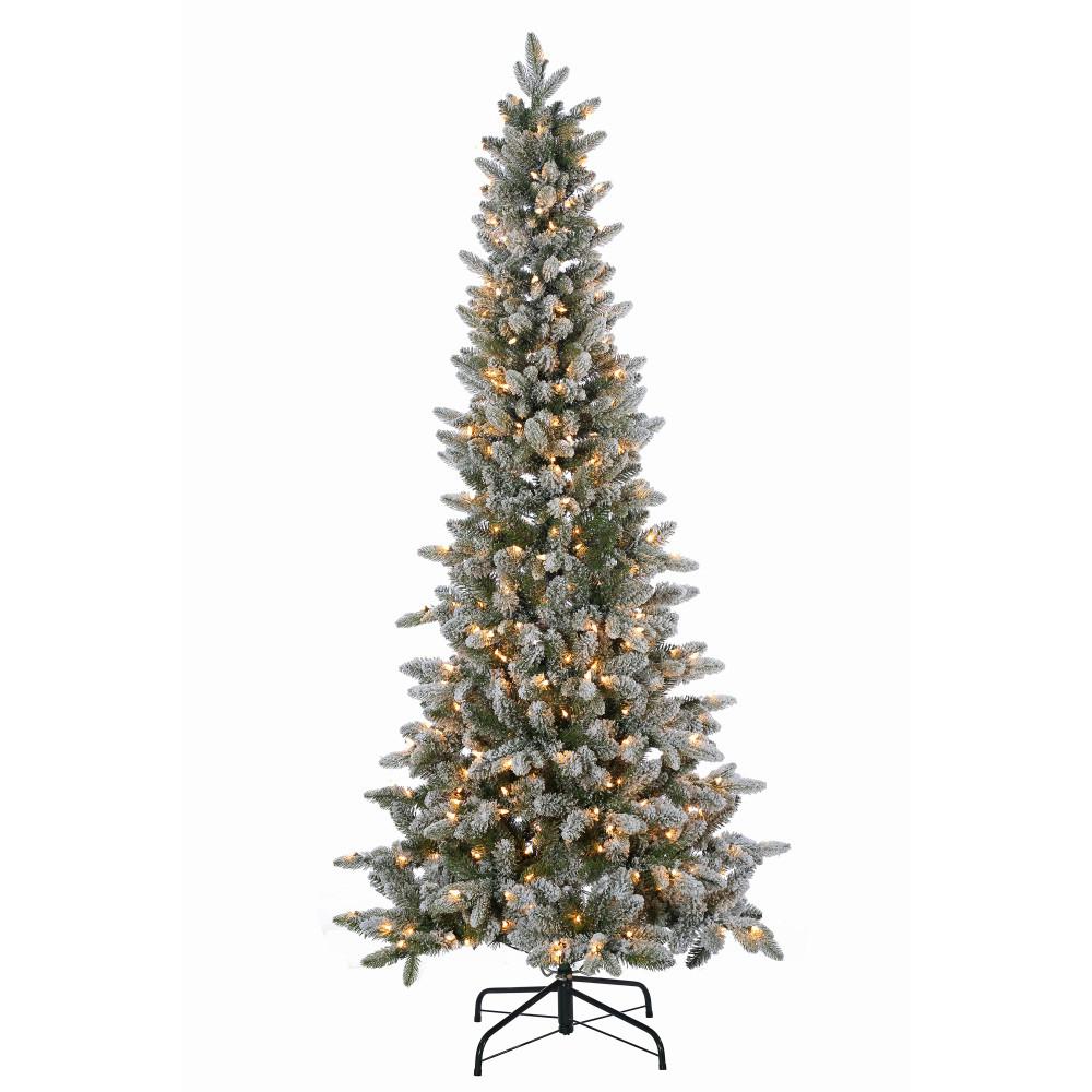 6.5 ft. Pre-Lit Lightly Flocked Canyon Fir Christmas Tree