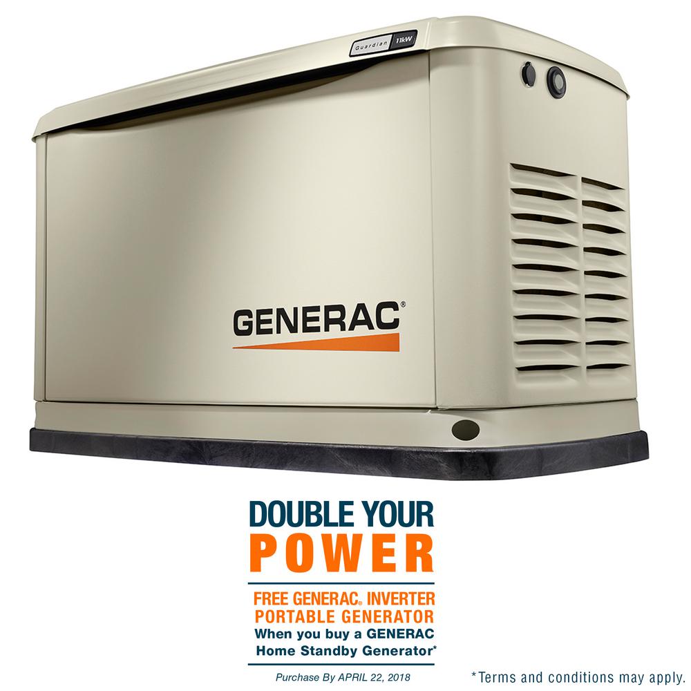 Generac 11,000-Watt (LP)/10,000-Watt (NG) Air Cooled ...
