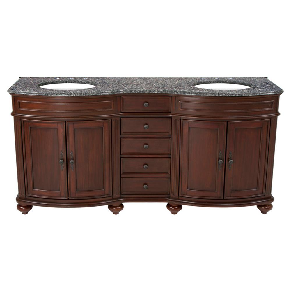 72 Inch Vanities Westport Bay With Tops Bathroom 72 In W X 23 D Solid Hardwood Double Vanity Cherry With