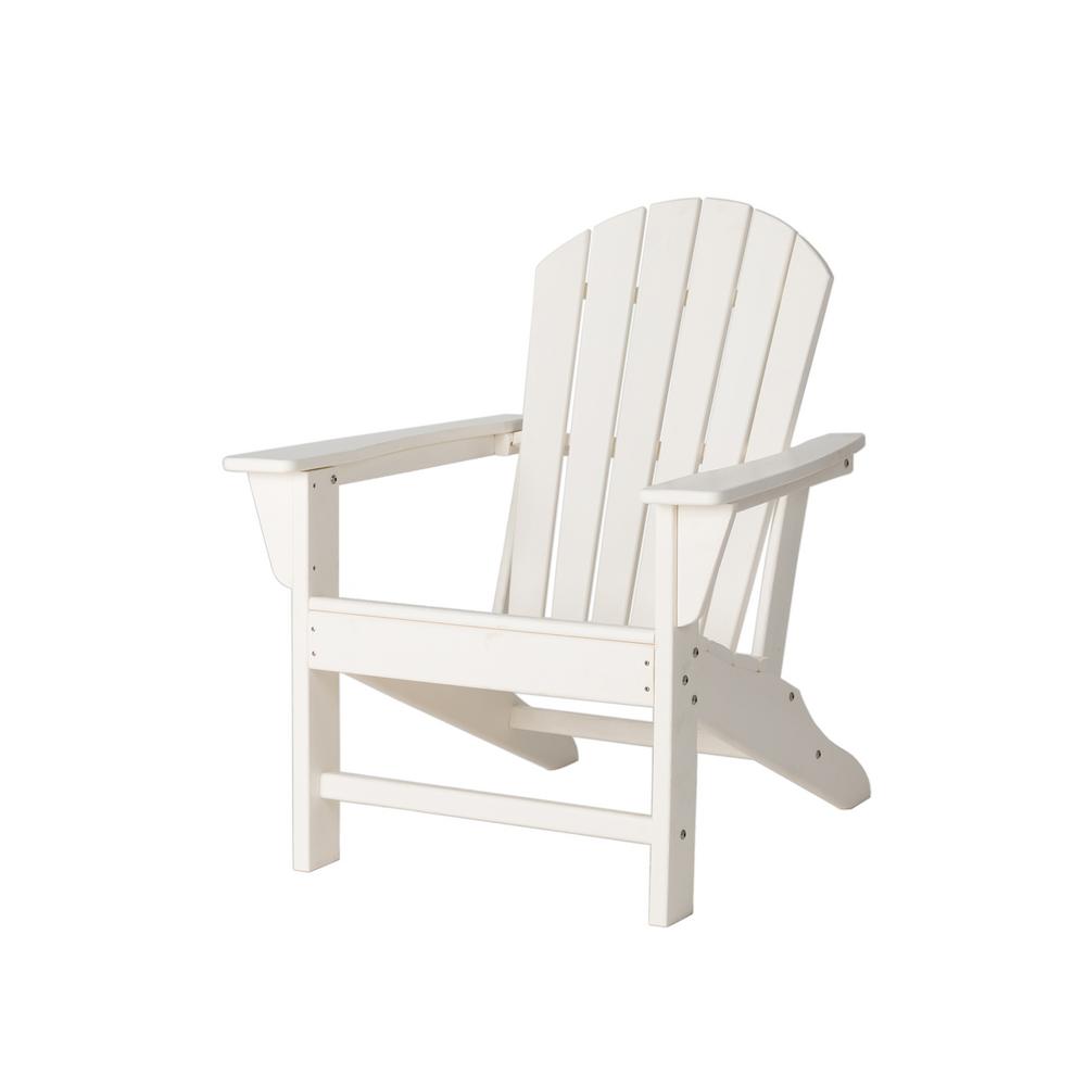 Glitzhome White HDPE Plastic Adirondack Chair 2022200002 The Home Depot   Glitzhome Plastic Adirondack Chairs 2022200002 64 1000 