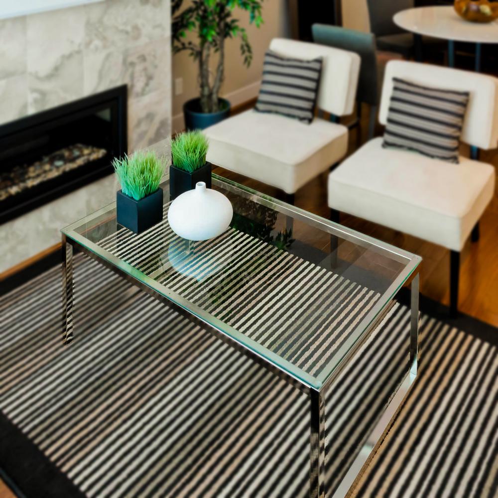 18 X 36 Rectangle Clear Glass Table Top 1//2 Thick with Flat Polished Edge and Touch Corners