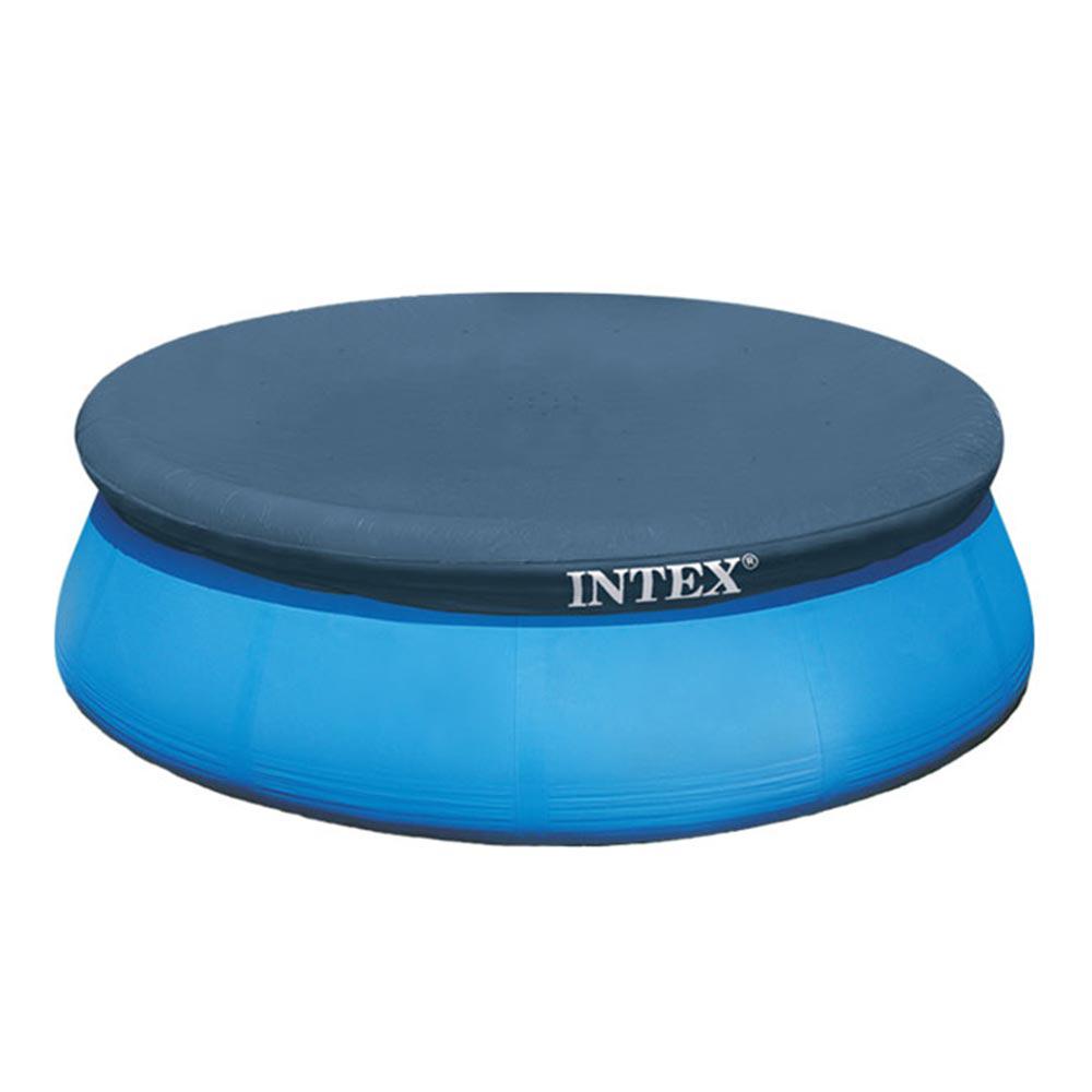 Intex Easy Set 8 Ft Round Pool Cover 28020e The Home Depot Easy Set 8 Ft Round Pool Cover