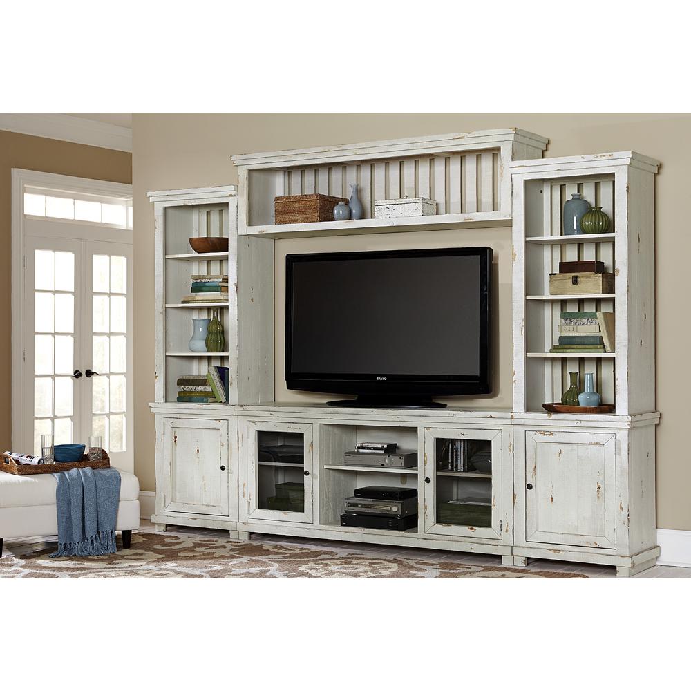 Progressive Furniture Willow 118 In Distressed White Wood Entertainment Center Fits Tvs Up To 55 In With Wall Panel P610e 22 68 90 The Home Depot