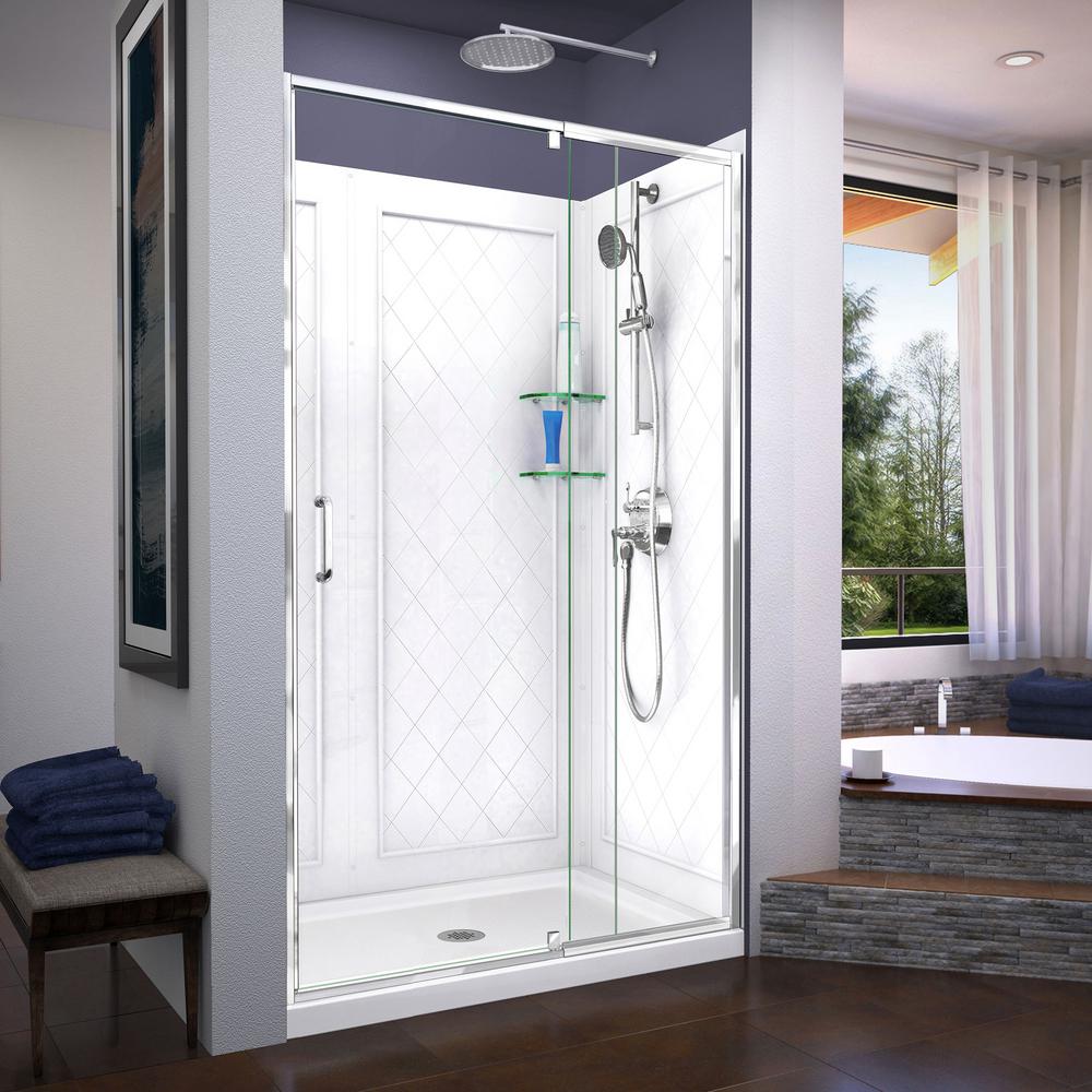 Dreamline Flex 36 In D X 48 In W X 76 75 In Framed Pivot Shower