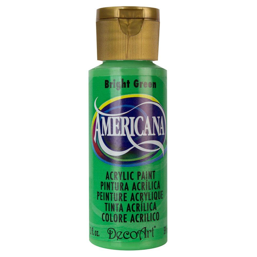 DecoArt Americana 2 oz. Bright Green Acrylic Paint-DAO54-3 - The Home Depot