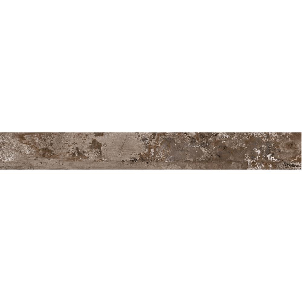 Porcelain Tile The Home Depot Rustic Bridge Dark Brown 6 In X 48 Color