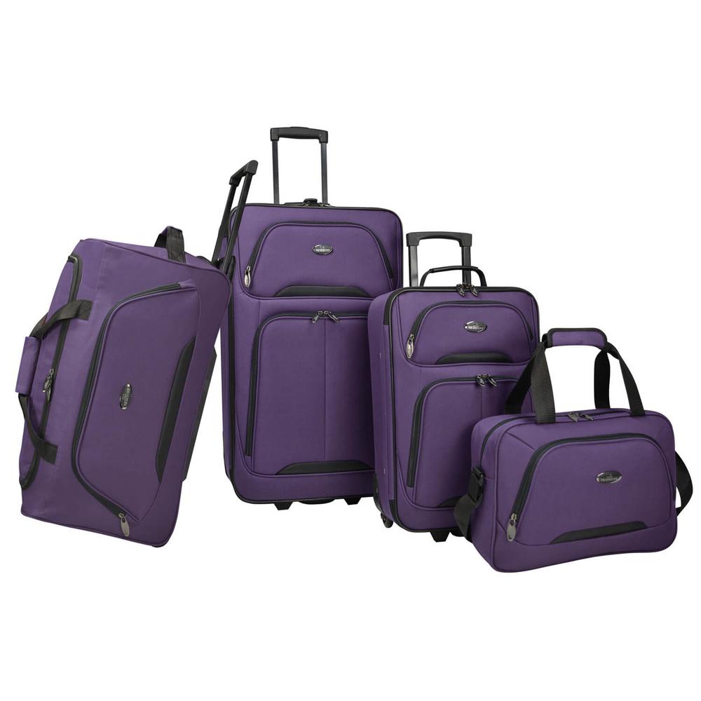 purple luggage sets on sale