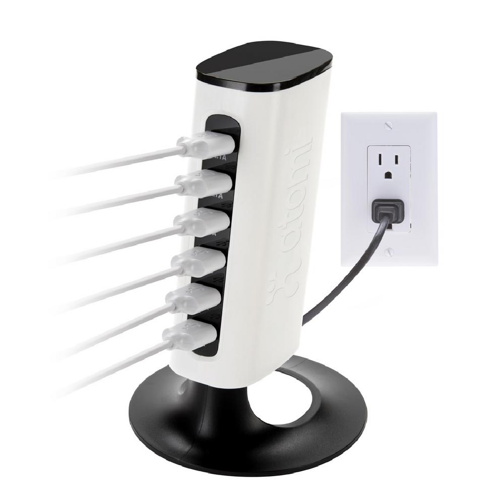 Charge Tower Pro 6Port USB Charger, WhiteAT 799 The Home Depot
