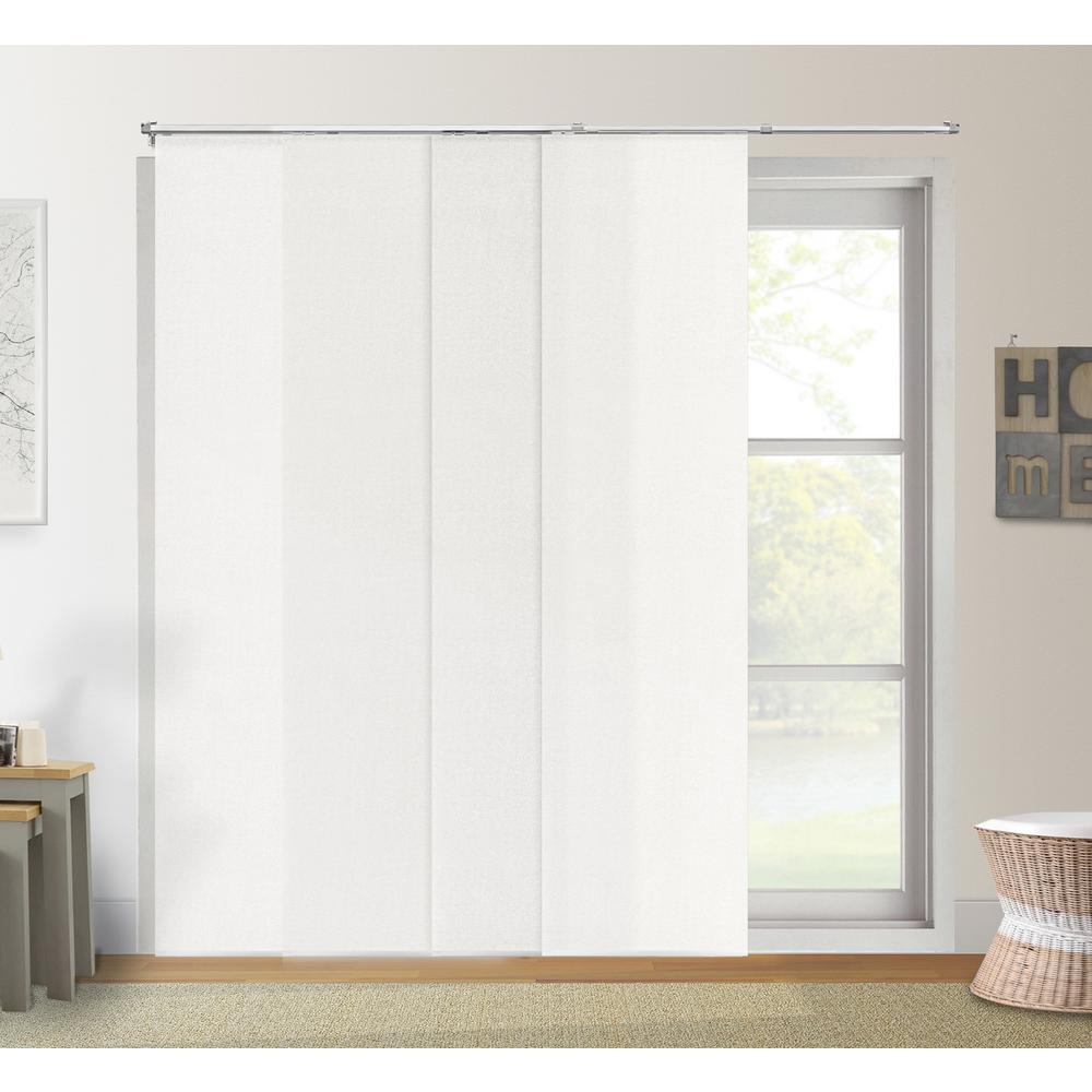 Chicology Panel Track Blinds Urban White Cordless Light Filtering Adjustable With 22 In Slats Up To 80 In W X 96 In L