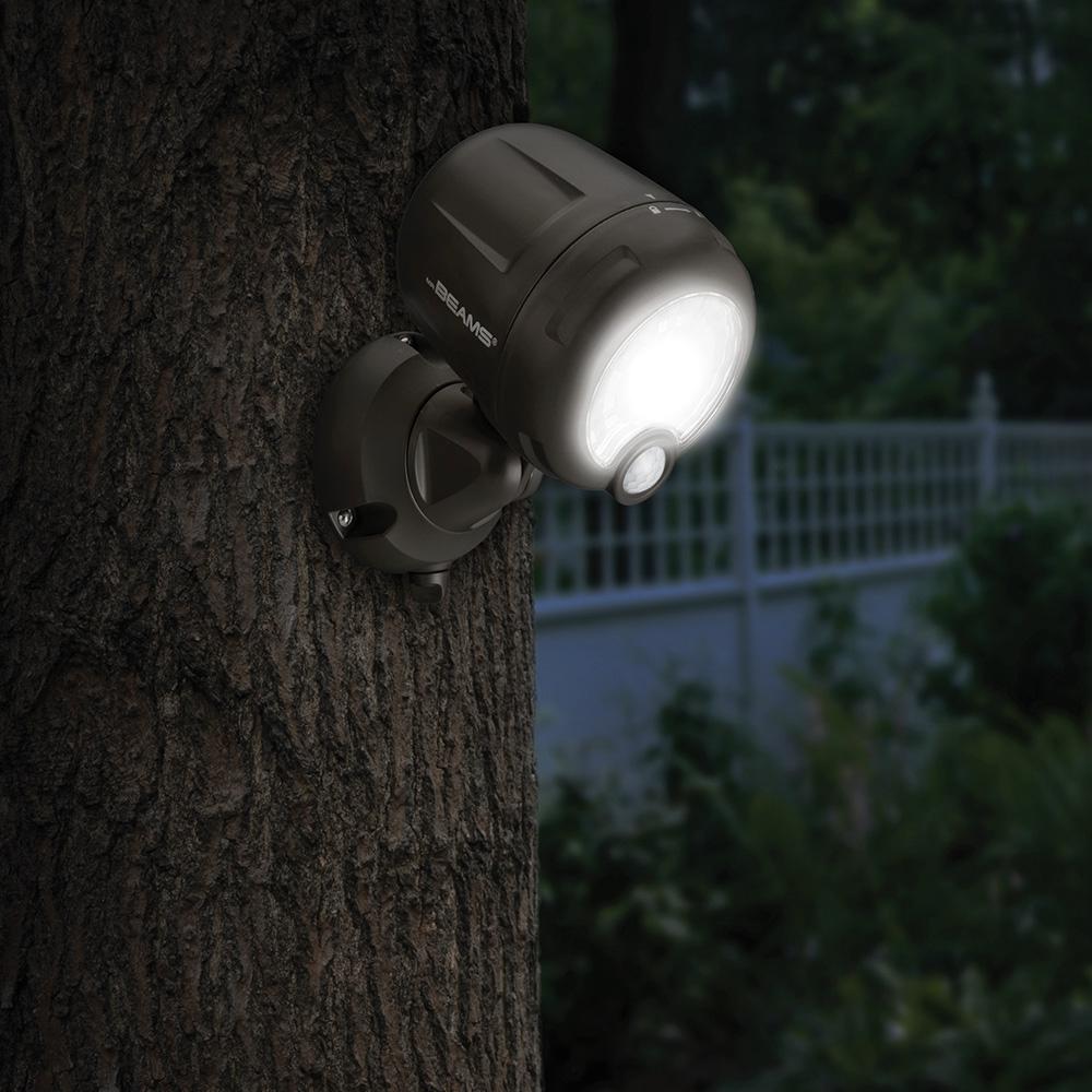 Wireless Motion Sensing Outdoor Integrated LED Security Spot Light 6-Pack Bronze
