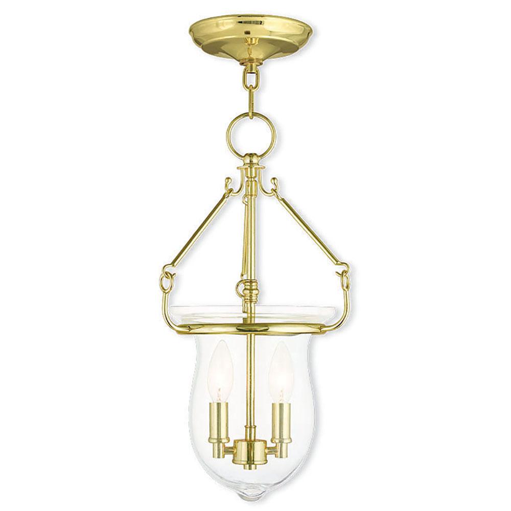 Livex Lighting Canterbury 2 Light Polished Brass Pendant 50294 02 Livex Lighting Canterbury 2 Light Polished Brass Pendant