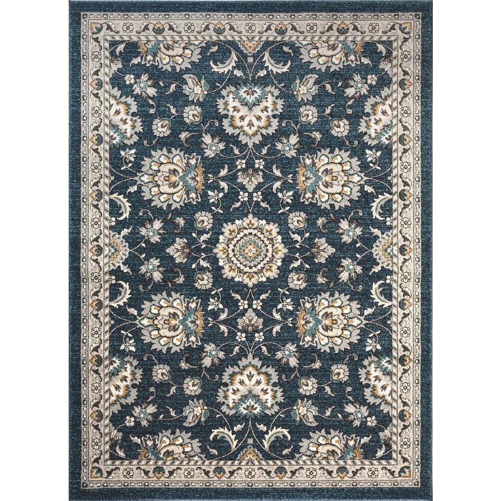 Tayse Rugs Kensington Navy 7 ft. 10 in. x 10 ft. 3 in. Indoor Area Rug ...