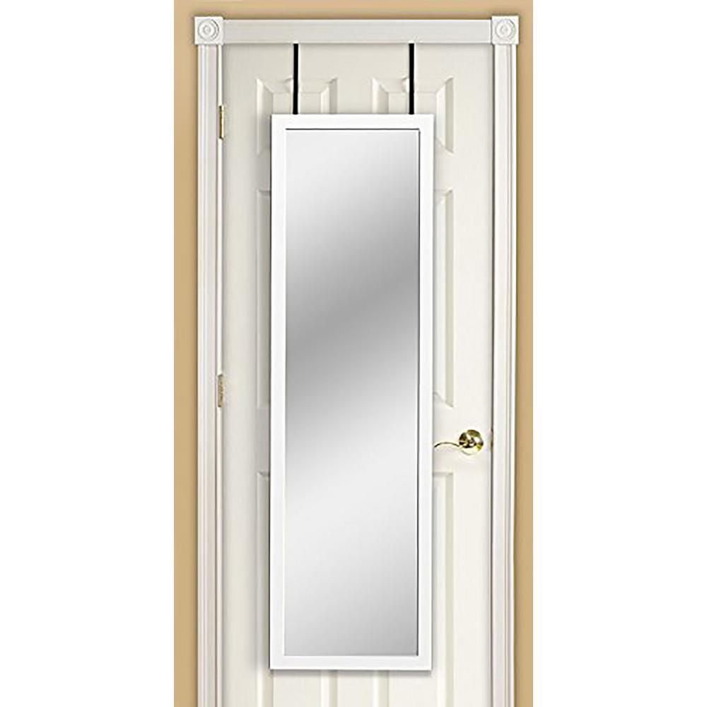 14 X 42 White Mirrotek Door Hanging Mirror Serrano80 Com