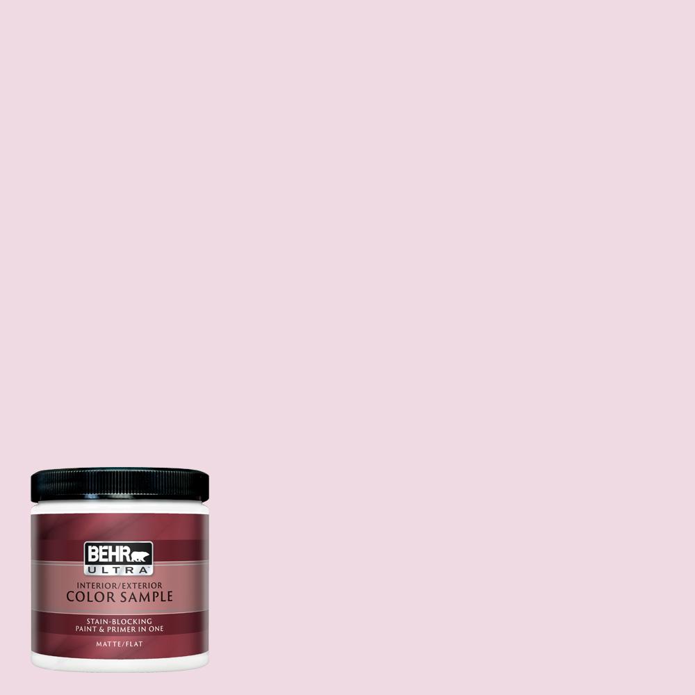 Behr Ultra 8 Oz M130 1 Pink Posies Matte Interior Exterior Paint And Primer In One Sample