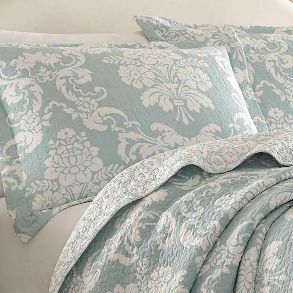 Venetia 2 Piece Duck Egg Blue Twin Quilt Set