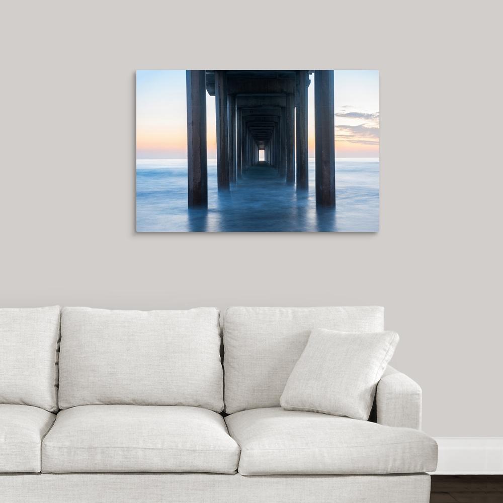 Greatbigcanvas Sunset Under Scripps Pier La Jolla San Diego