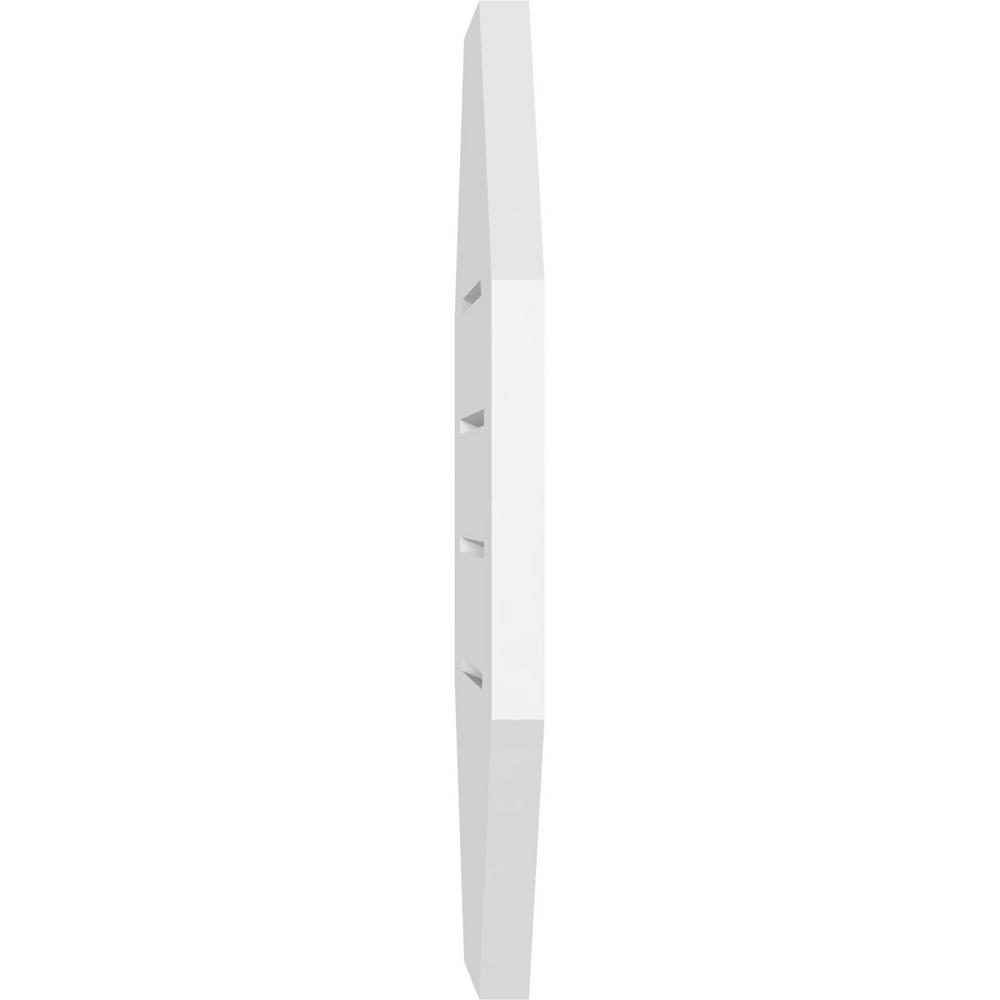 14 W Inch x 16 H Inch Ekena Millwork GVPVE14X1603SF Vertical Surface Mount PVC Gable Vent Factory Primed White