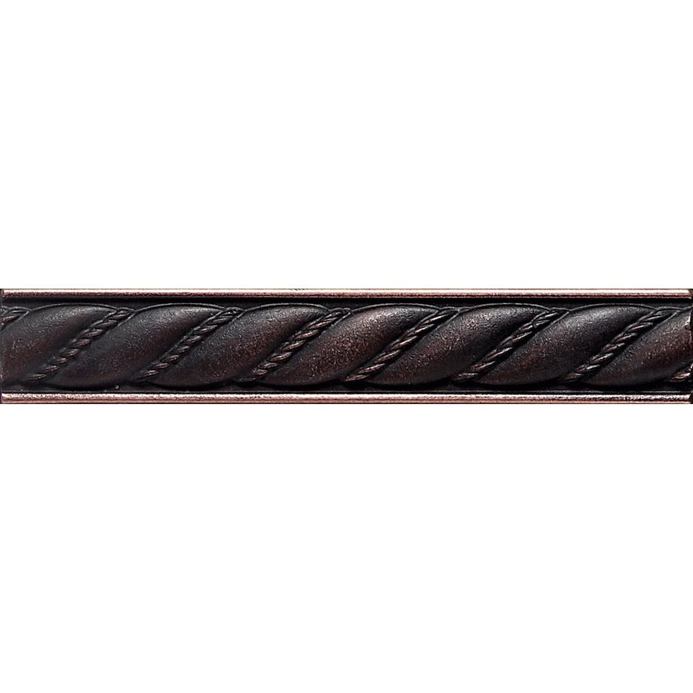 Daltile Ion Metals Oil Rubbed Bronze 1 in. x 6 in. Composite of Metal