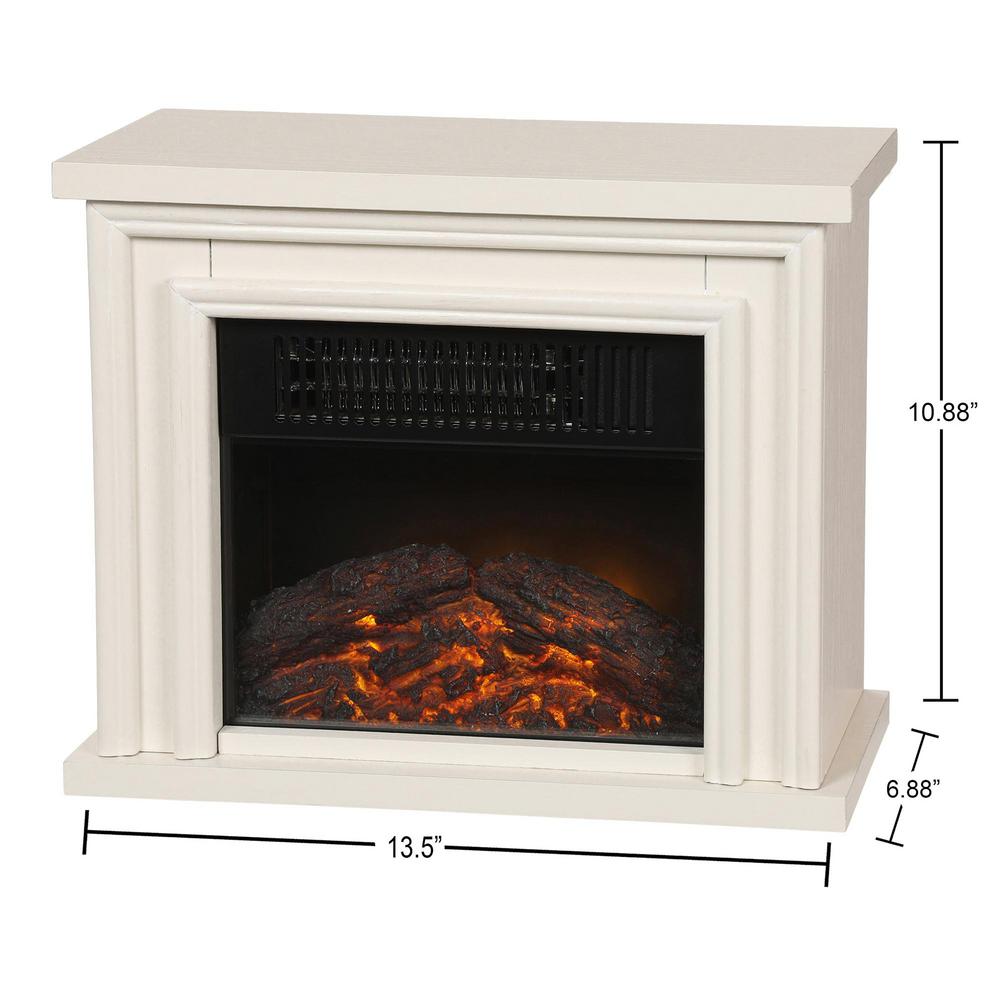 Hampton Bay 13 5 In Desktop Electric Fireplace In White Sp5970