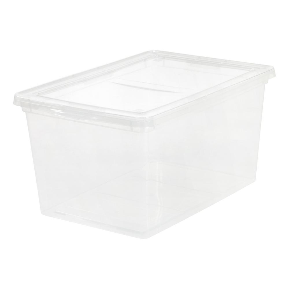 IRIS 58-Qt. Storage Box in Clear-200440 - The Home Depot