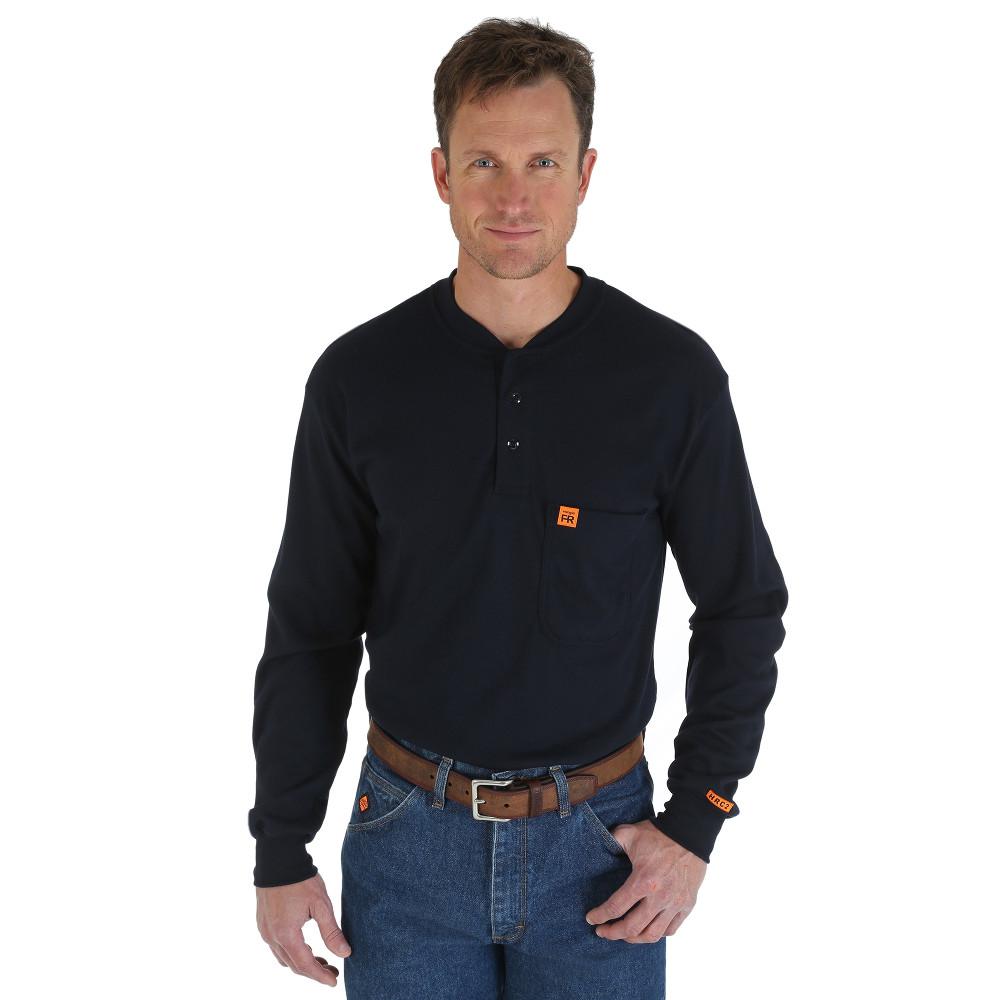 UPC 084084189905 product image for Wrangler RIGGS Workwear Men's Size Extra-Large Navy (Blue) Henley, Size: XL | upcitemdb.com