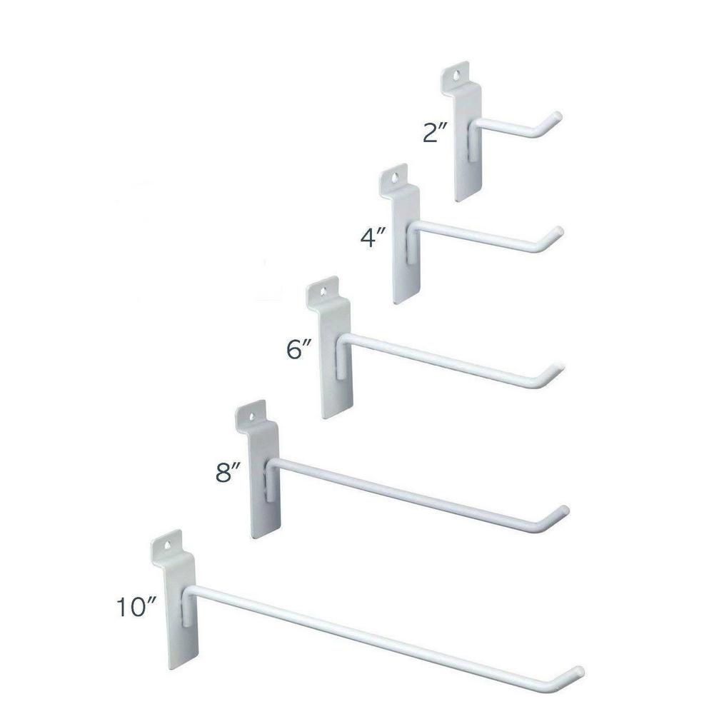 Only Hangers Slatwall Hooks Combo Pack of 25 (5) of Each 2 in., 4 in