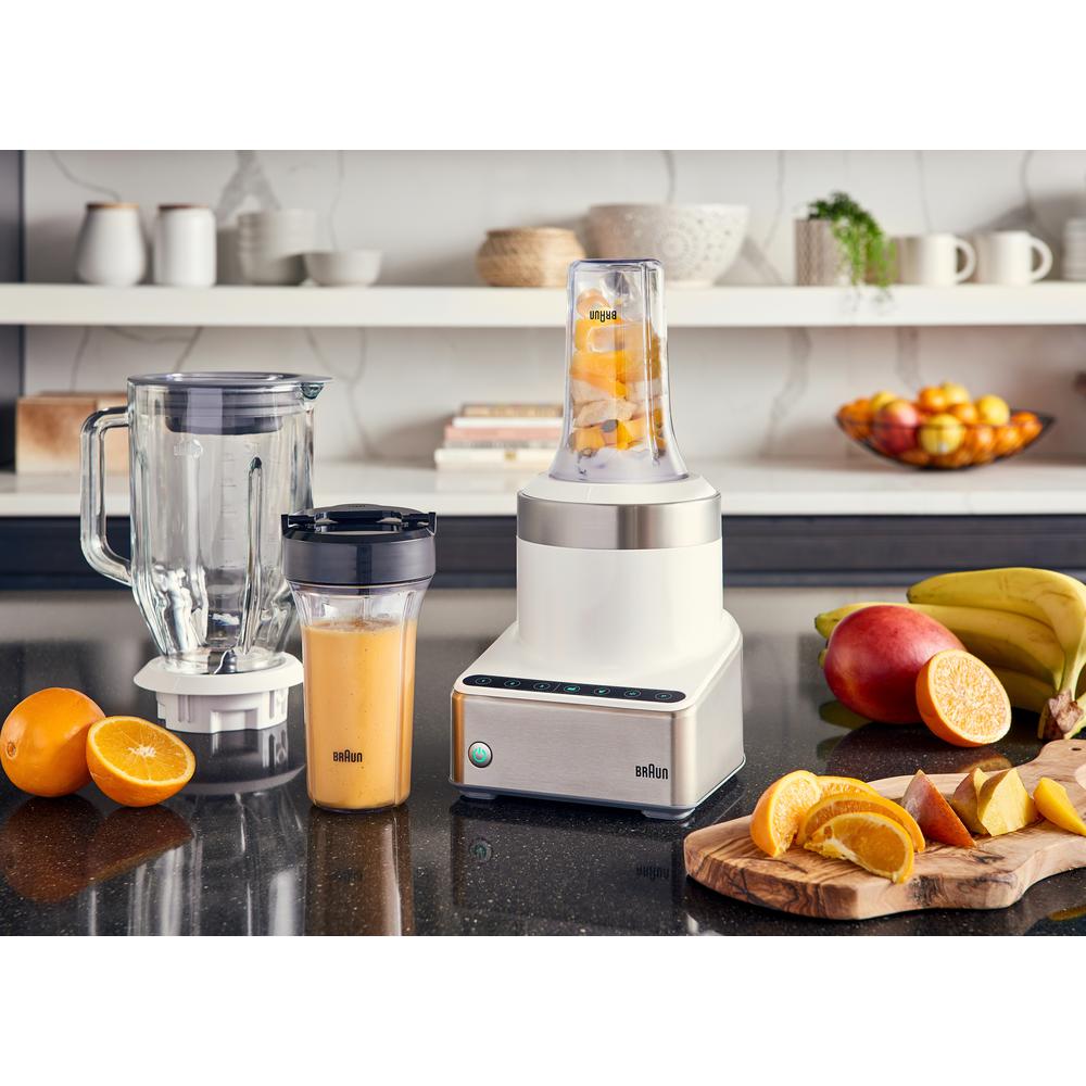 Braun Puremix 56 Oz 3 Speed White Stainless Steel Countertop