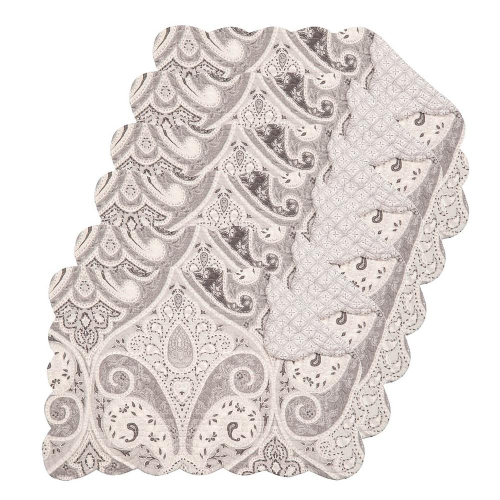 C F Home Ma Gray Placemat Set Of 6 862621898s6 The Depot C F Home Ma Gray Placemat Set Of 6