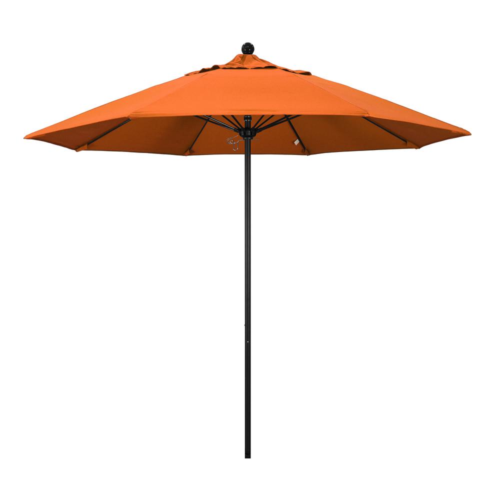 Orange Sunbrella Patio Umbrellas Patio Furniture The Home Depot