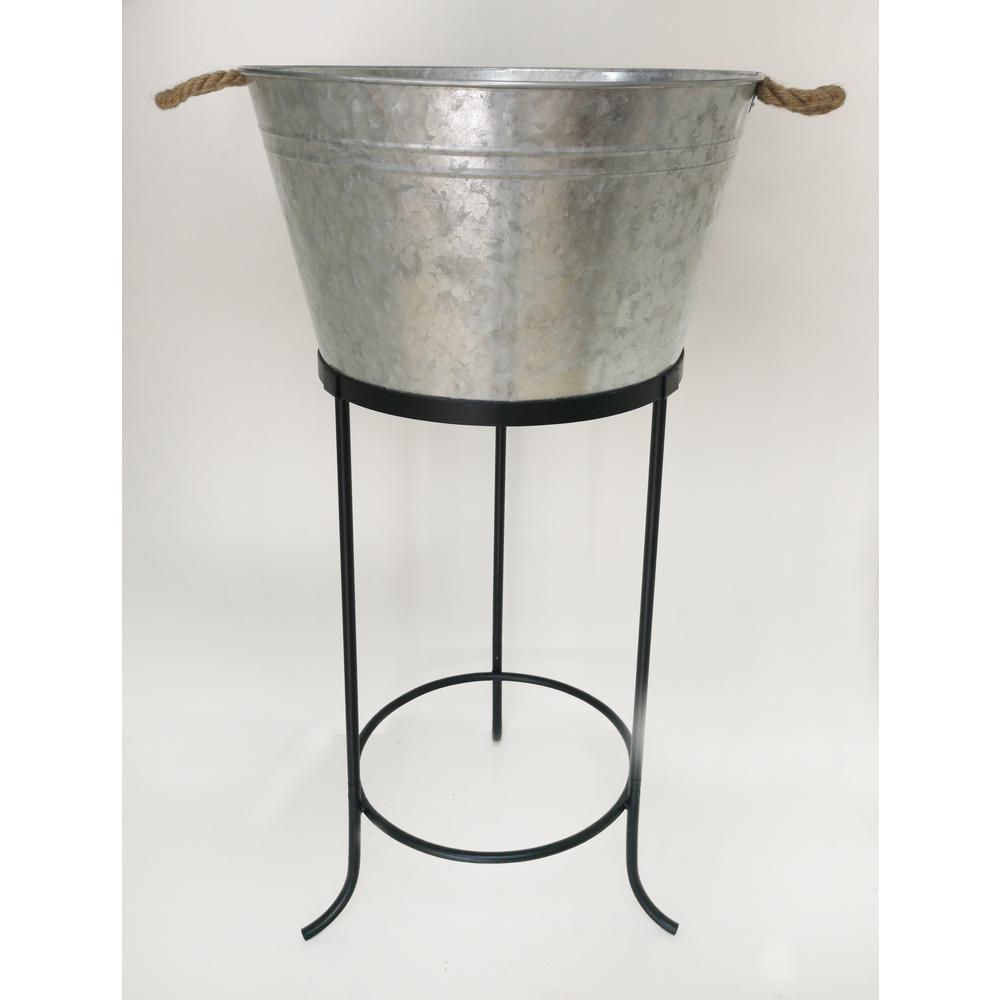 metal ice bucket with stand