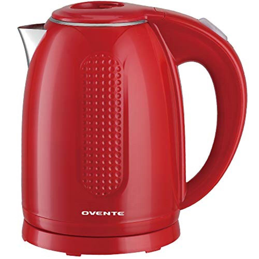 Ovente KD64R 7-Cup Red Stainless Steel BPA-Free Cordless Electric ...