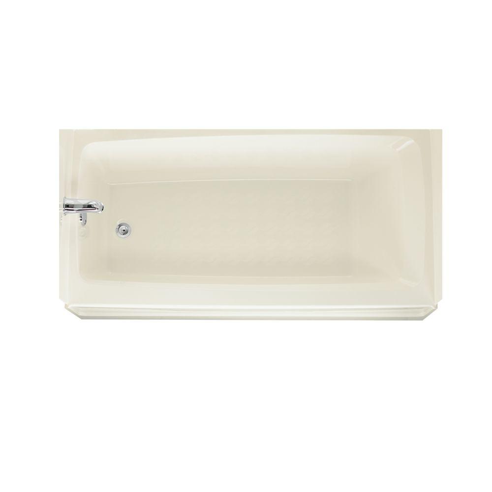 Swan 60 In Fiberglass Left Drain Rectangular Alcove Bathtub Bisque