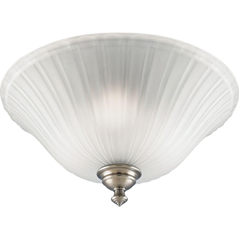 Progress Lighting Renovations 3 Light Antique Nickel Semi Flushmount Progress Lighting Renovations 3 Light Antique Nickel Semi Flushmount With Etched Glass