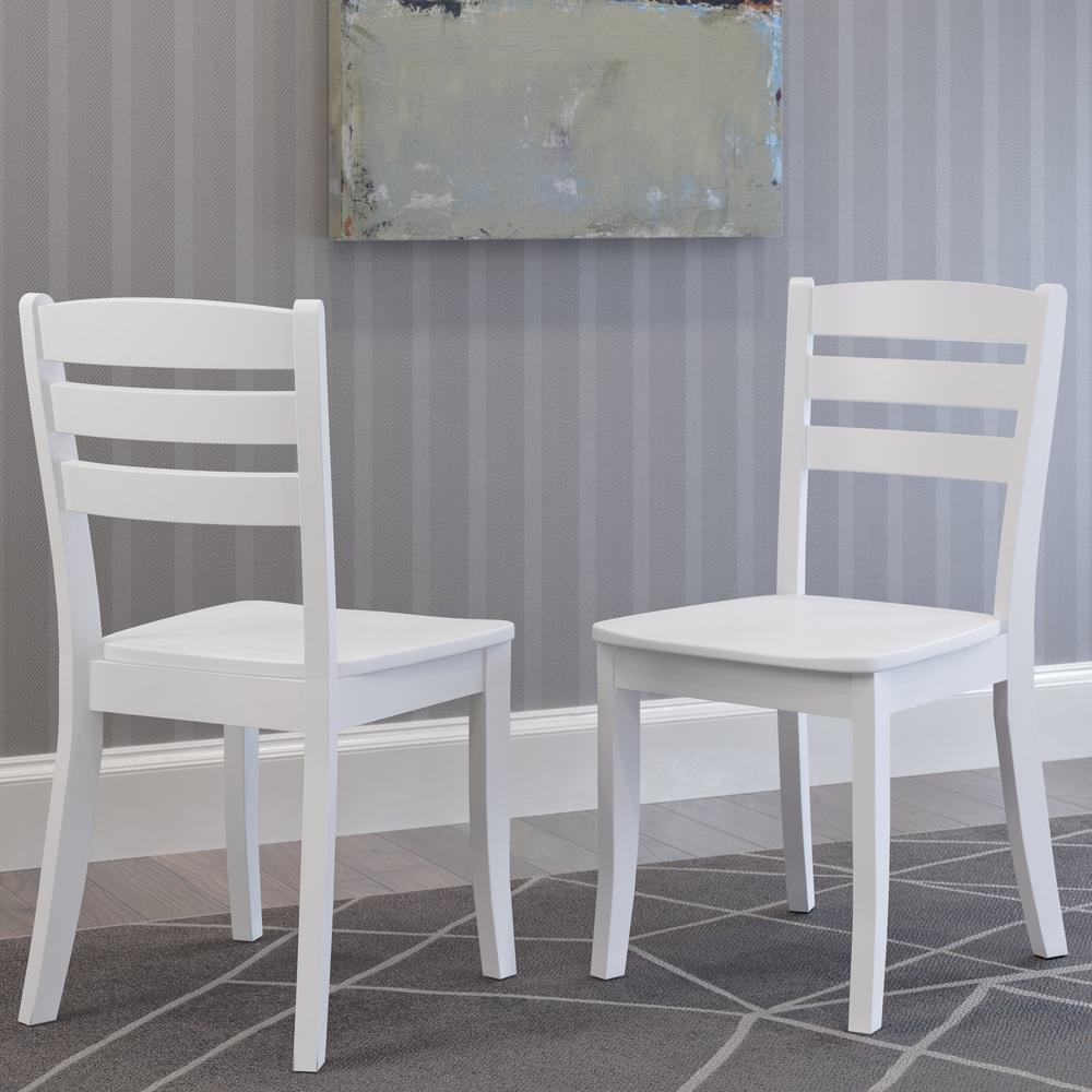 Home Styles Rubbed White Wood Double X-Back Dining Chair (Set of 2