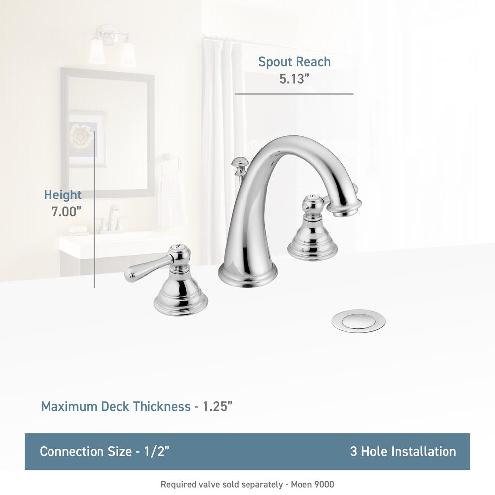 Moen Kingsley 8 In Widespread 2 Handle High Arc Bathroom Faucet Handle High Arc Bathroom Faucet