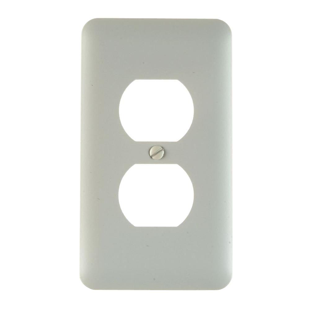 Amerelle Nouveau Ceramic 1 Duplex Wall Plate White3005DW The Home