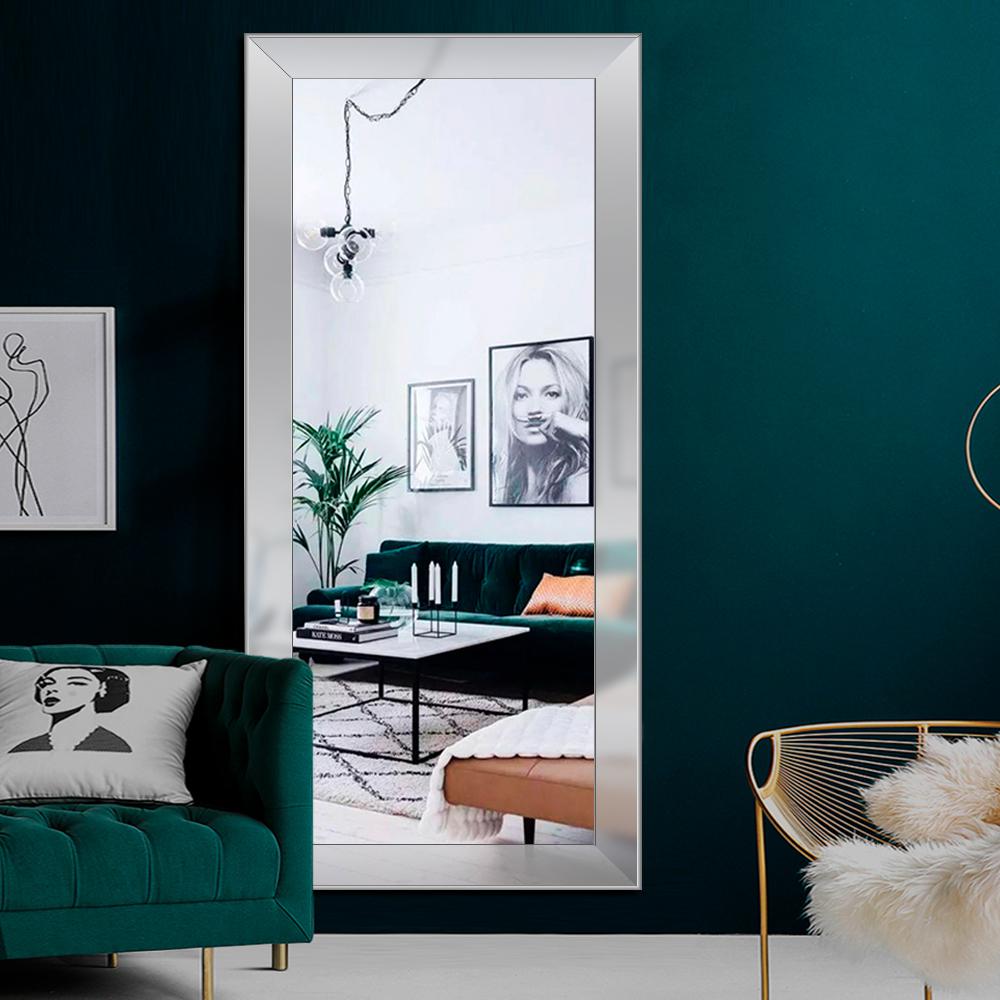 Neu Type Large Silver Floor Full Length Mirror With Bevel Edge In