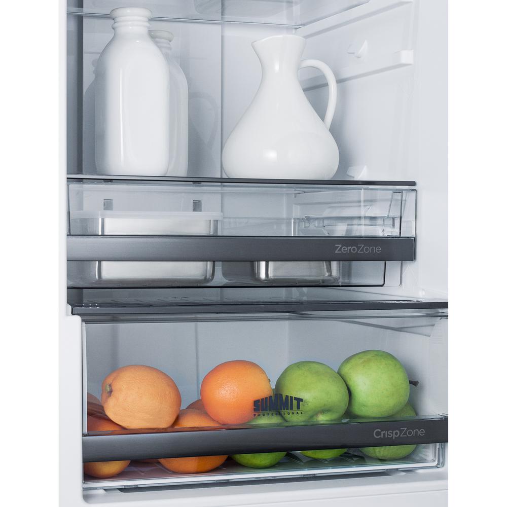 Summit Appliance 24 In W 11 6 Cu Ft Bottom Freezer Refrigerator