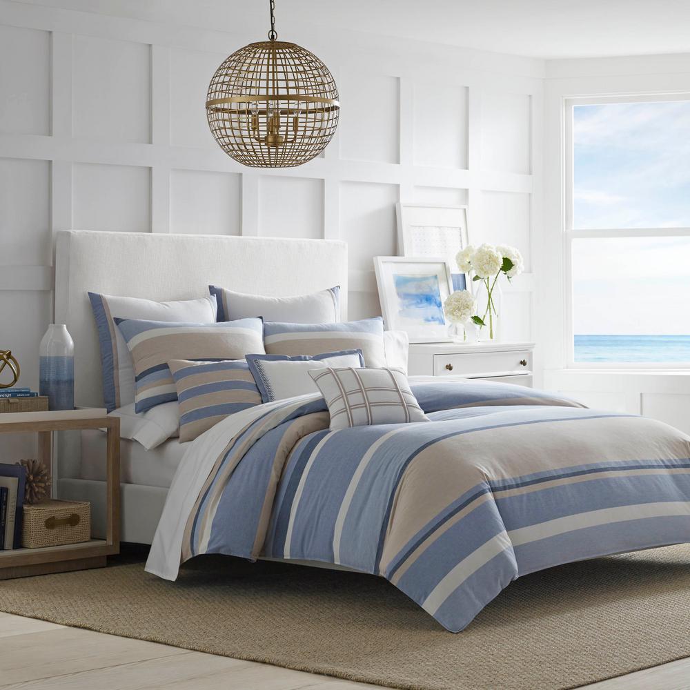 Nautica Abbot Blue 3 Piece Duvet Cover Set Full Queen Ushsfq1037415 Nautica Abbot Blue 3 Piece Duvet Cover Set Full Queen