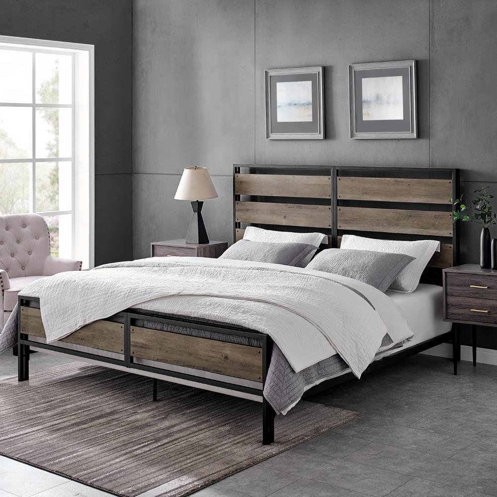 Industrial Beds Bedroom Furniture The Home Depot