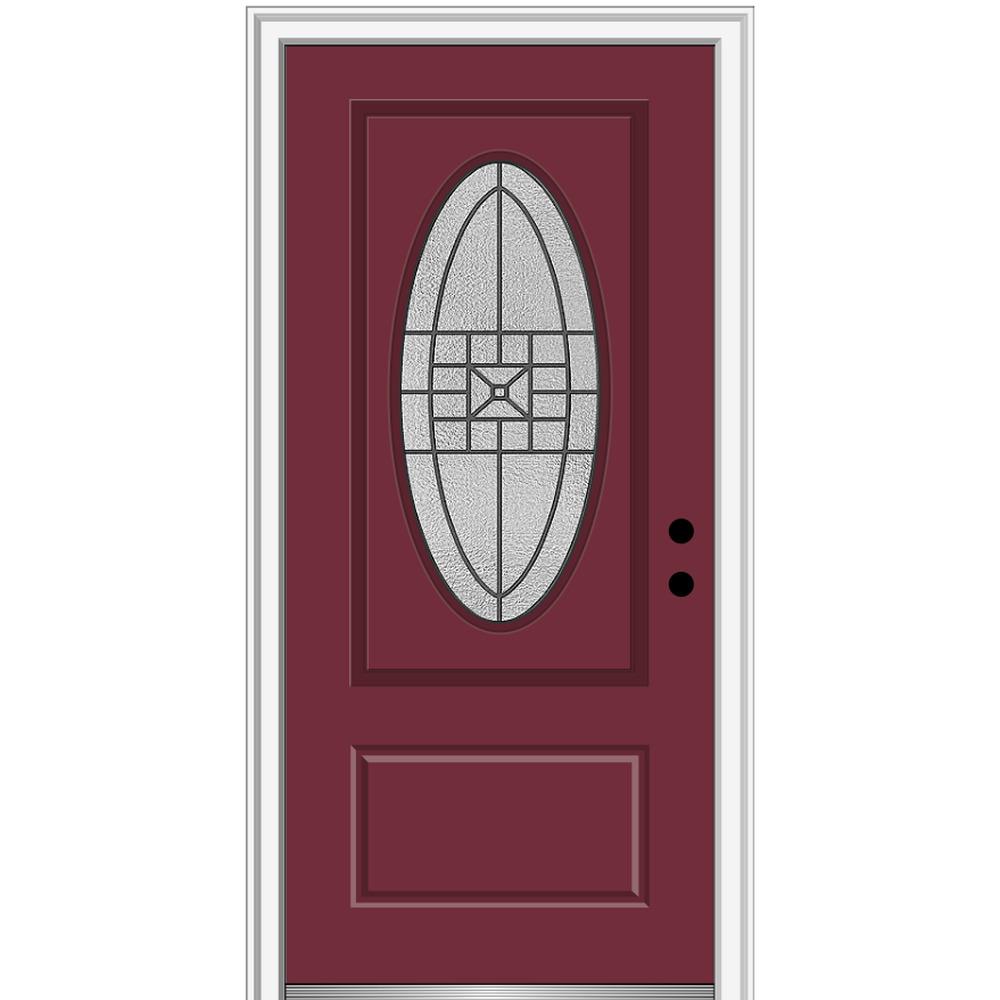 MMI Door 36 in. x 80 in. Courtyard LeftHand OvalLite