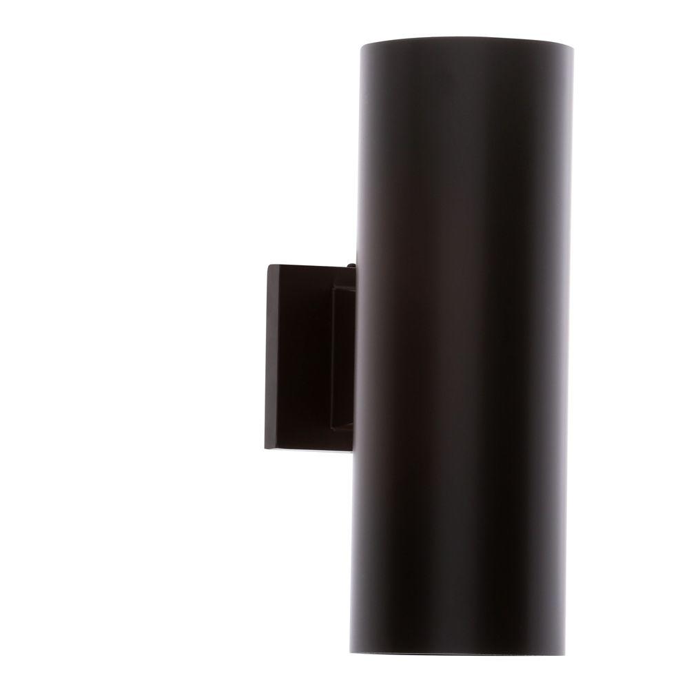 Cylinder Lights Bronze Outdoor Wall Mounted Lighting 2 Light Antique Bronze Outdoor Wall Lantern