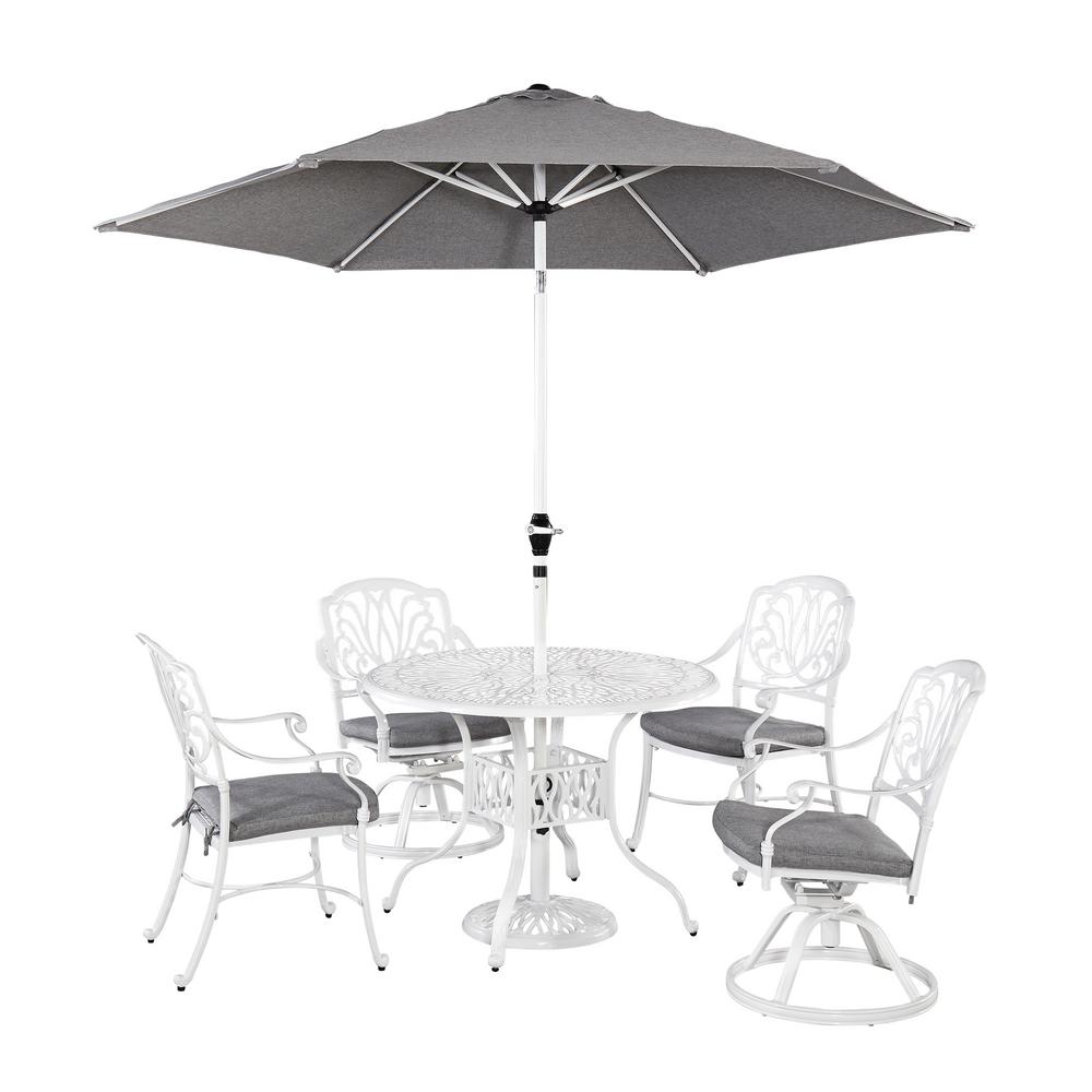 Home Styles Floral Blossom 5Piece Patio Dining Set with Umbrella5562