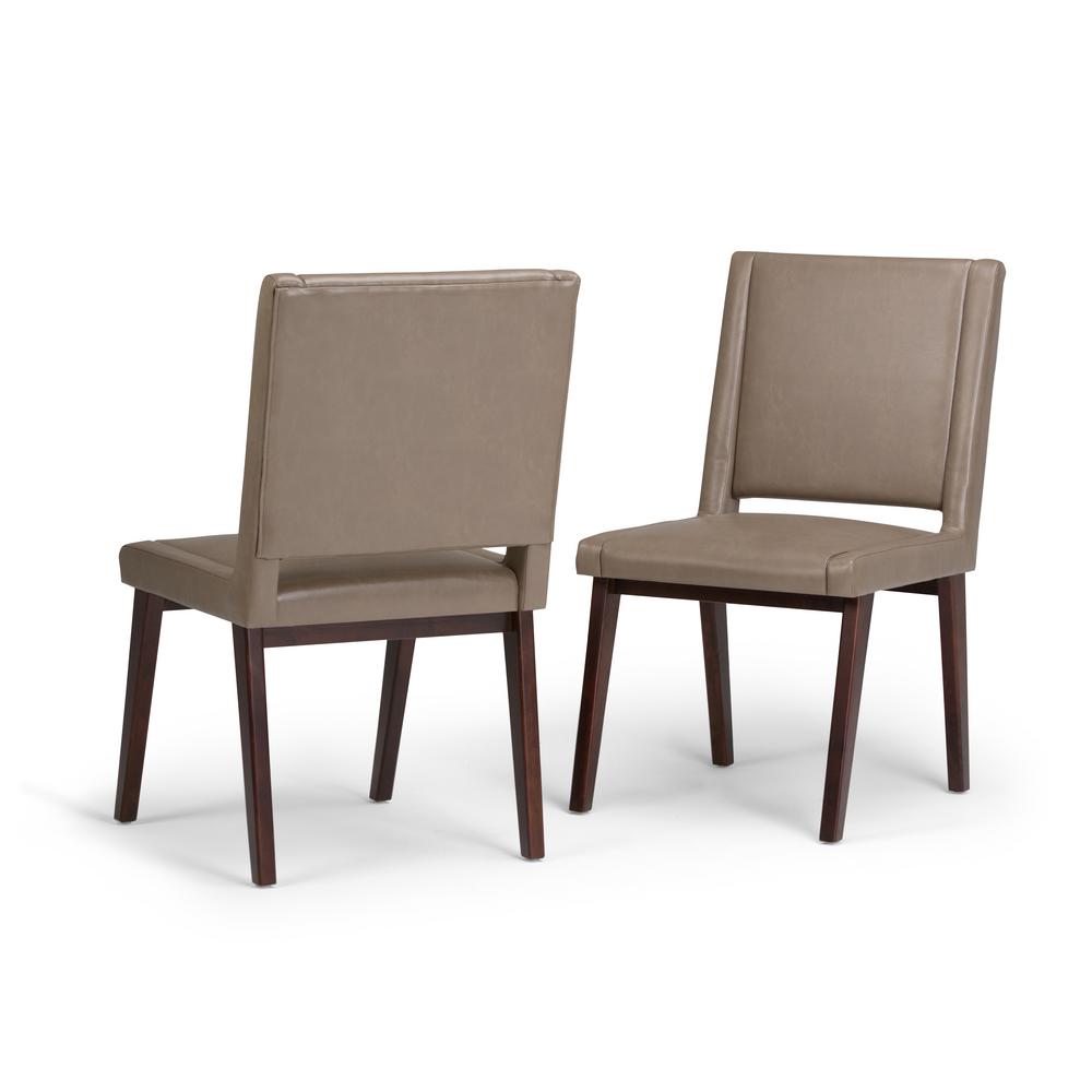Simpli Home Ezra Contemporary Deluxe Dining Chair Set Of 2 In Dr Mid Century Modern Deluxe Dining Chair Set Of 2 In