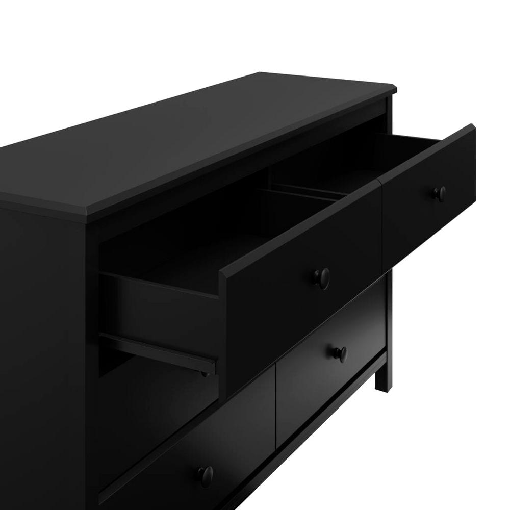 Storkcraft 6 Drawer Alpine Black Dresser 03666 40b The Home Depot 6 Drawer Alpine Black Dresser 03666 40b