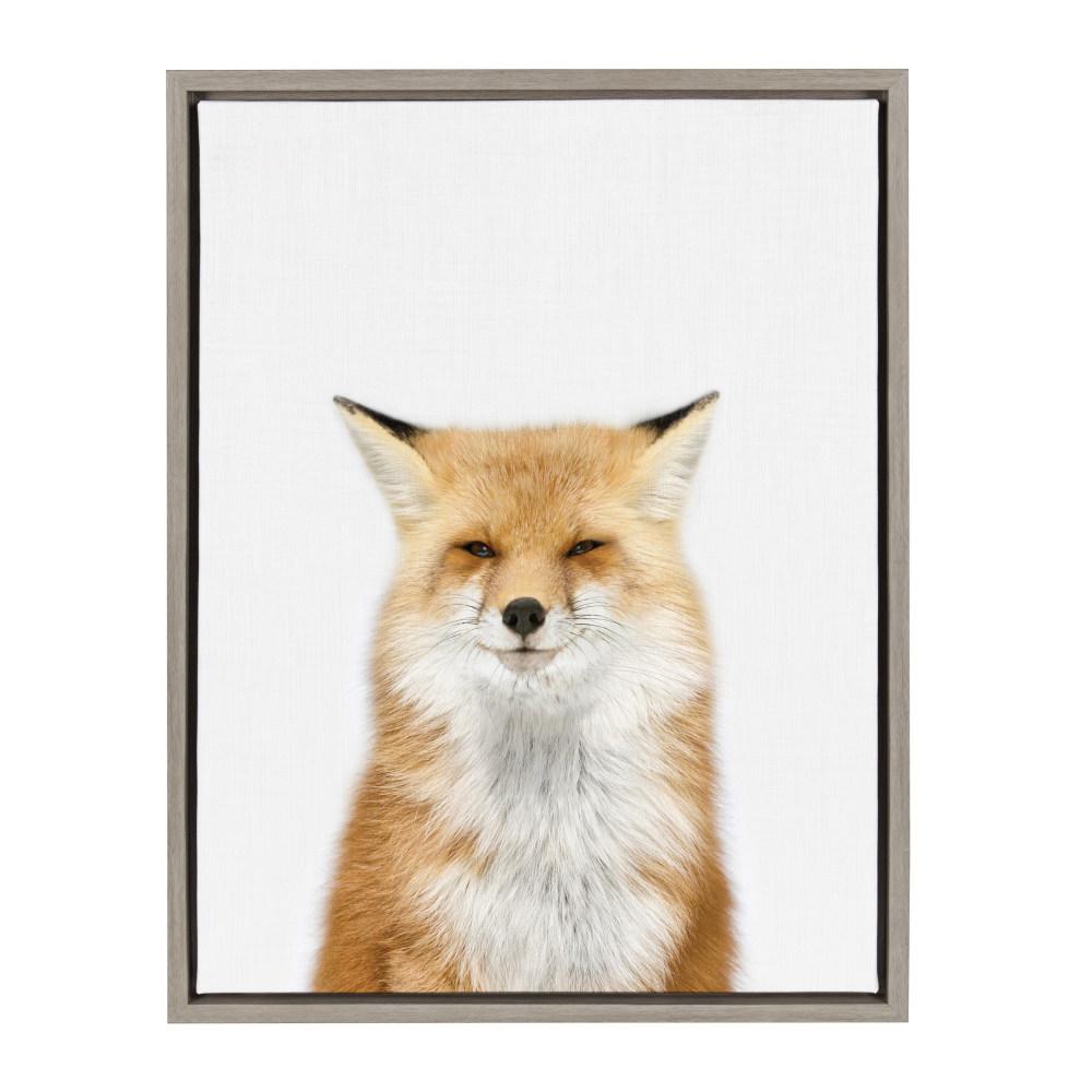 Kate and Laurel Sylvie "Animal Studio Fox 3" by Amy Peterson Framed