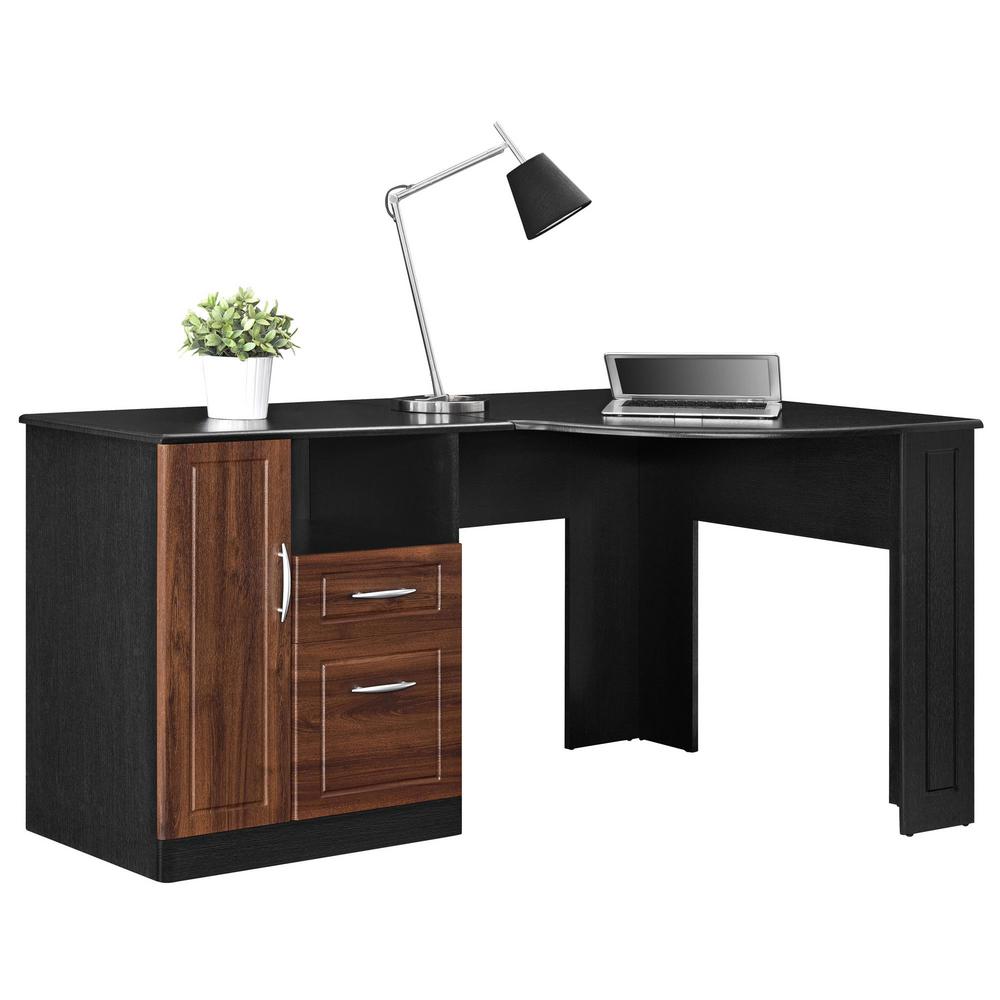 Ameriwood Home Wilson Black Computer Desk With Storage Hd91741